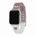 Cherie mocha angel heart TPU Apple Watch band on a pure white background