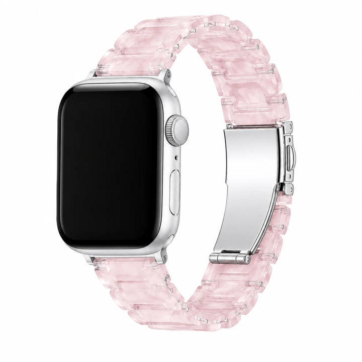Juliette pink marble acetate Apple Watch band for women by CELI RAE