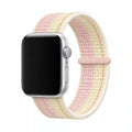 Rosalie pastel woven loop Apple Watch band on a pure white background